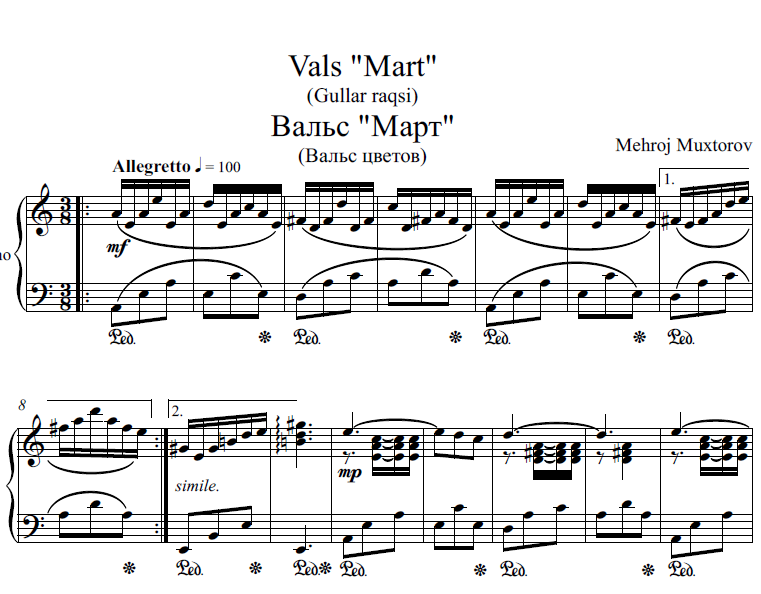 Vals "Mart" (Fortepiano)
