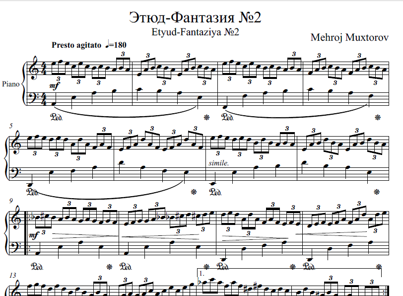 Etyud-Fantaziya (fortepiano uchun)