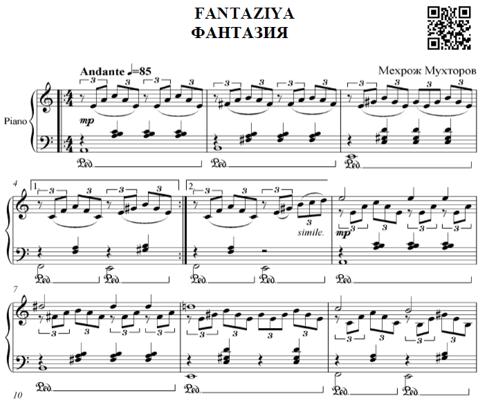 FANTAZIYA (FORTEPIANO UCHUN)