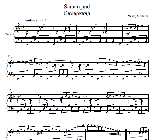 SAMARQAND (FORTEPIANO UCHUN)